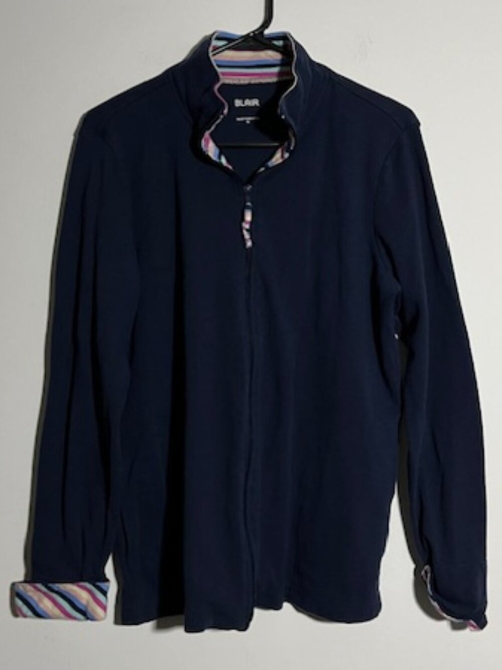 Blair Navy Blue Zip Up Jacket Size Medium